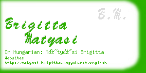 brigitta matyasi business card